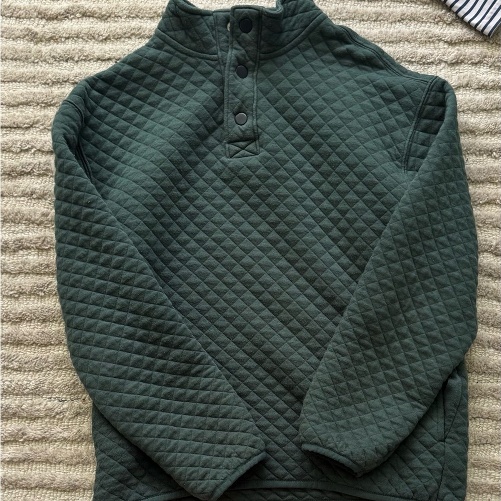 Kid’s Quilted Green Sweater